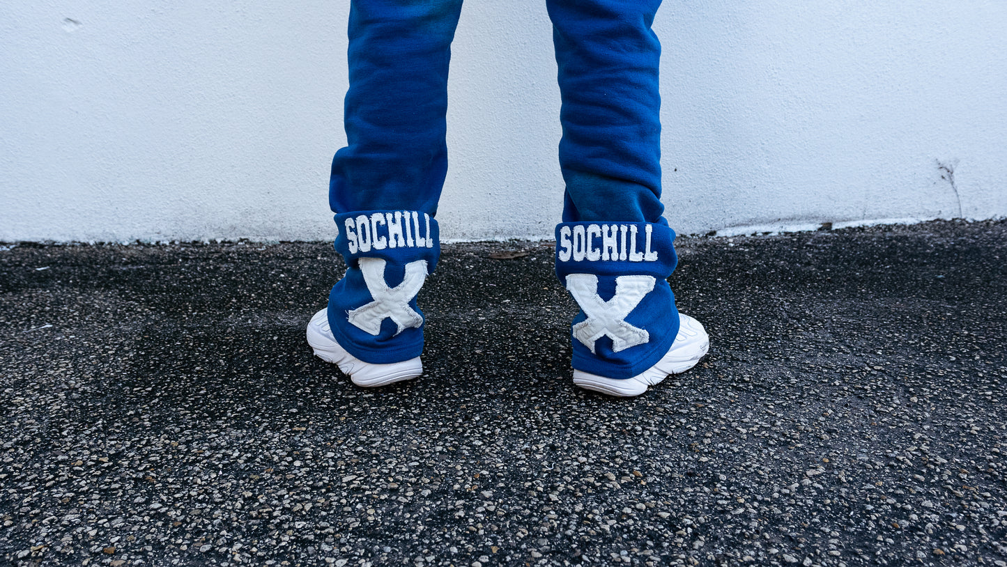 Stacked Acid Wash Pants