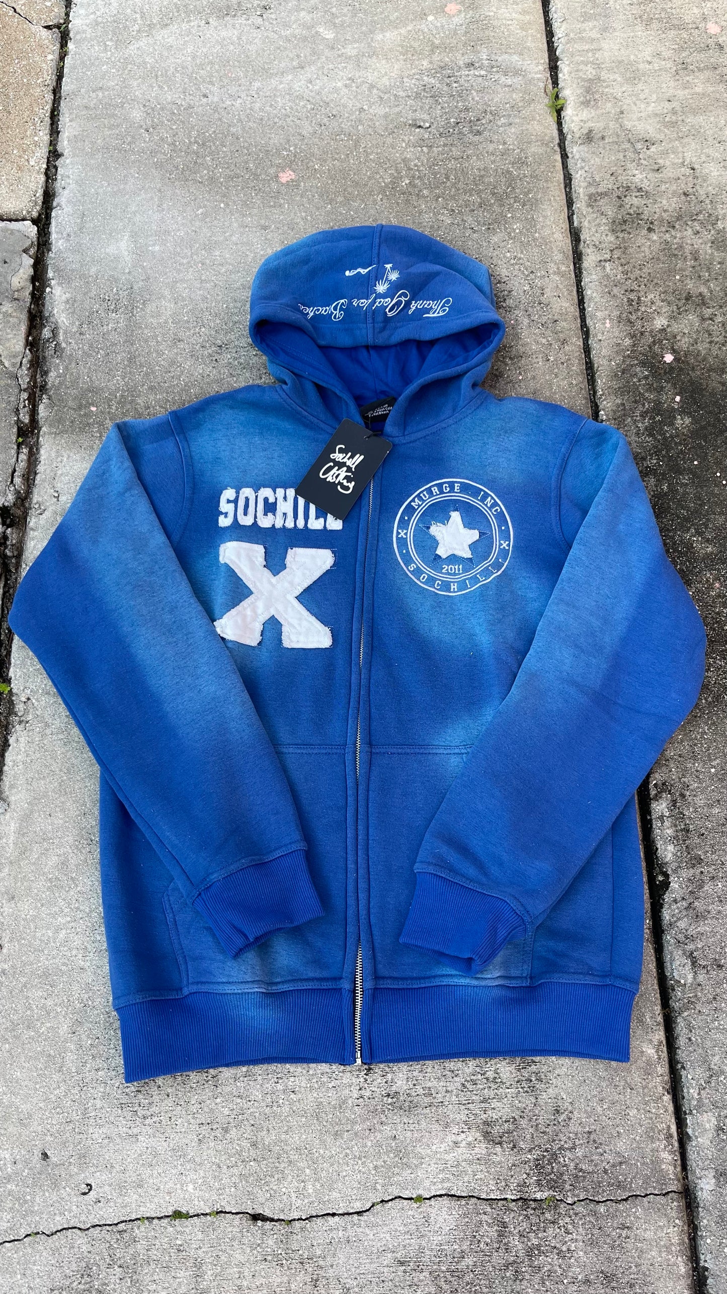 Sochill Full Zip Acidwash Hoodie